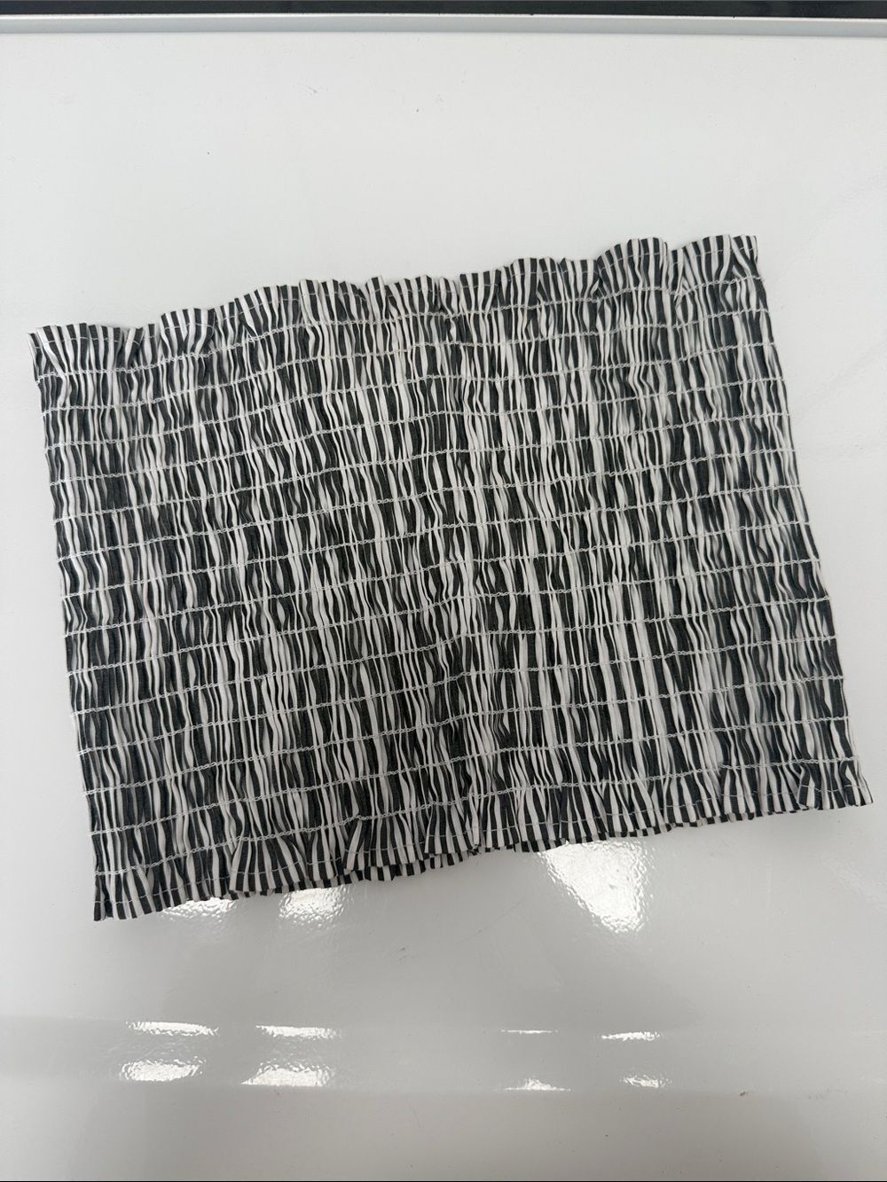 Black and White Smocked Tube Top CARMAR - One Size - BRAND NEW - Crop Top
